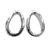 Silvermade Oval Hammered Studs | Timeless Elegance | 3.5cm x 2.5cm Dimensions