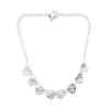 Elegance Defined: Silvermade 45cm Textured/Plain Folded Ripples Drops Necklace