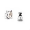Elegant Silver Kiss Huggies - 1.5cm x 8mm by SilverMade