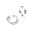 Elegant Silvermade 8mm x 3cm Hoop Earrings - Stylish Sterling Silver Jewelry - Image 2