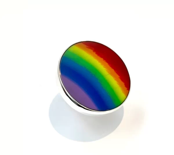 SilverMade Adjustable Rainbow Ring – Elegant Sterling Silver Jewelry ...