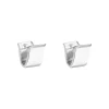 Silvermade 1.5cm Curved Huggies Hoops - Elegant Silver Clip Earrings