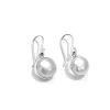 Silvermade 10mm All Silver 1/2 Pearl on Hook Earring - Elegant Drop Earrings for Timeless Style