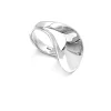 Silvermade 2.3cm Wide Concave Loop Ring - Elegant Silver Wedding Ring Collection - Image 2