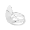 Silvermade 2.3cm Wide Concave Loop Ring - Elegant Silver Wedding Ring Collection