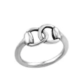 Silvermade All Silver Horse Bits Ring - Elegant Sterling Silver Rings for Women - Sizes 7, 8, 9 - 9mm Wide - Image 2