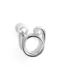 Silvermade All Silver Loop Ring with 2 Pearls - Elegant Wedding and Proud Catalog Addition