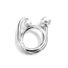 Silvermade All Silver Loop Ring with 2 Pearls - Elegant Wedding and Proud Catalog Addition - Image 2