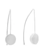Silvermade 1/2 Ball Matt on Stiff Hook Drop Earrings - Elegant Silver Jewelry