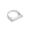 Silvermade Classic 5mm Bar Raised Silver Ring in Sizes 7, 8, 9 - Timeless Elegance for Weddings and Everyday Glam