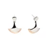 Silvermade Dangly Axe Studs with Copper Edge - Exquisite Silver Earrings, 2.5cm x 2cm
