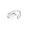 Silvermade Squarish Ends Bypass Ring in Sizes 7, 8, 9 - Elegant Silver Rings for Women - Image 2