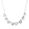 Elegance Defined: Silvermade 45cm Textured/Plain Folded Ripples Drops Necklace - Image 2